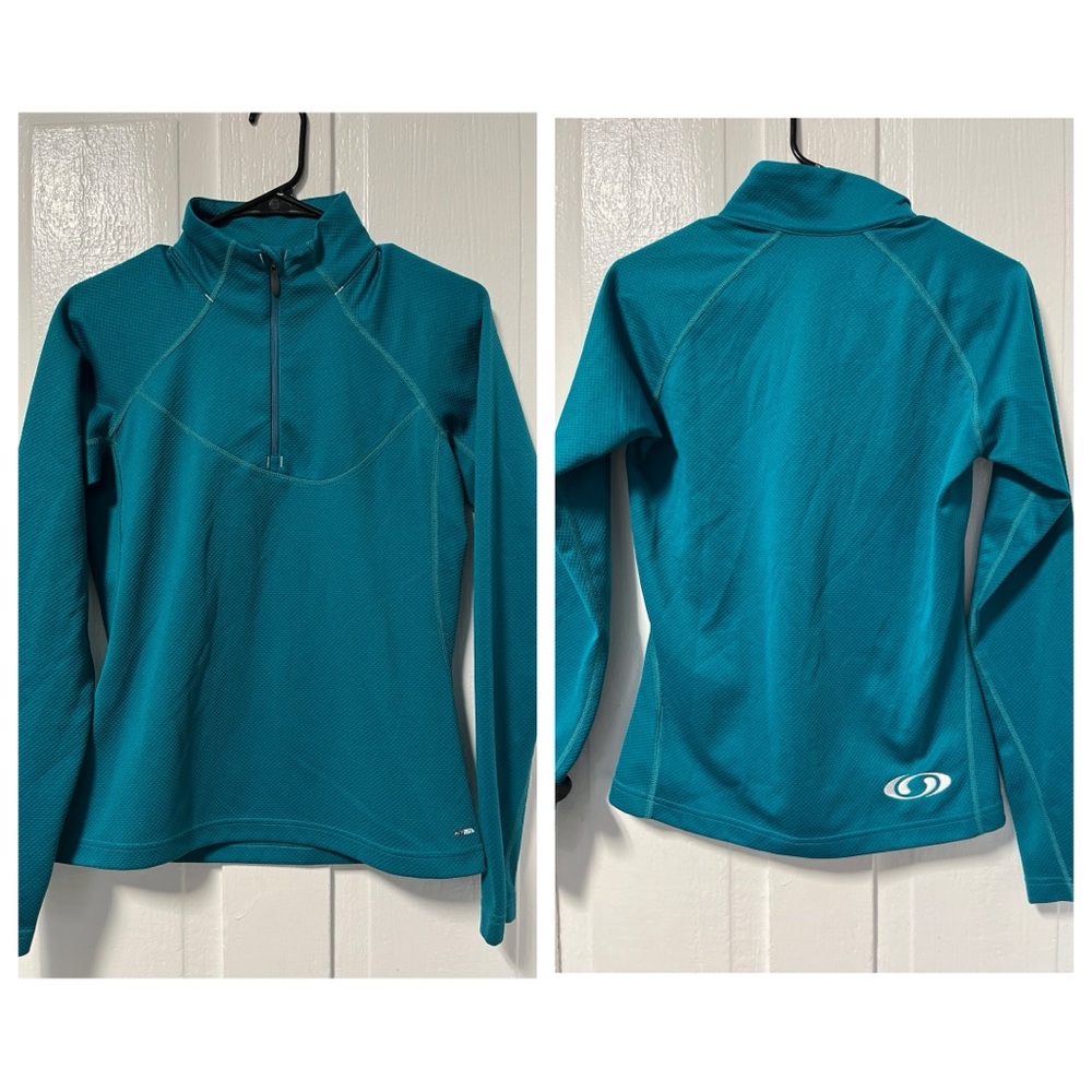 Salomon women’s 1/4 zip actilite long sleeve pullover size small